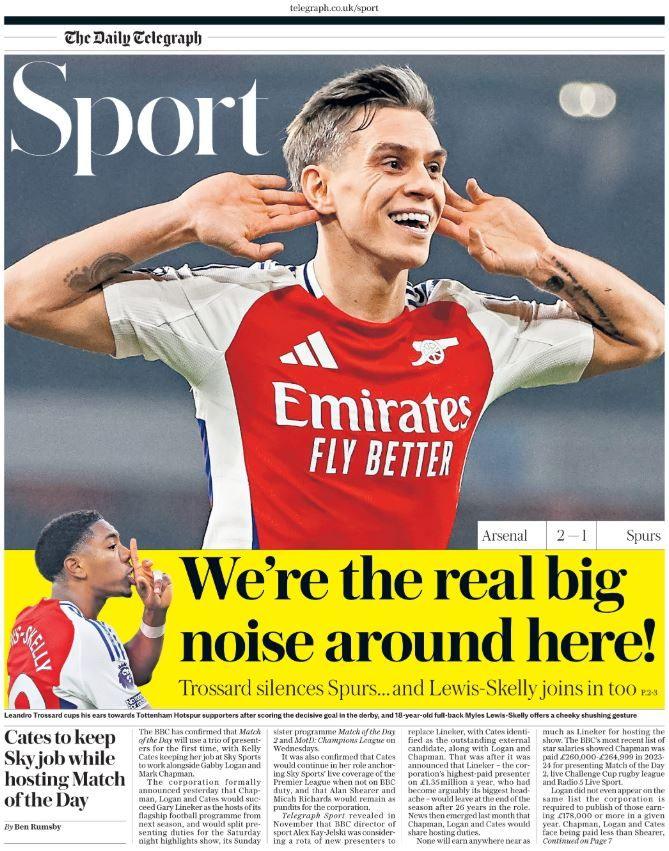 Telegraph back page