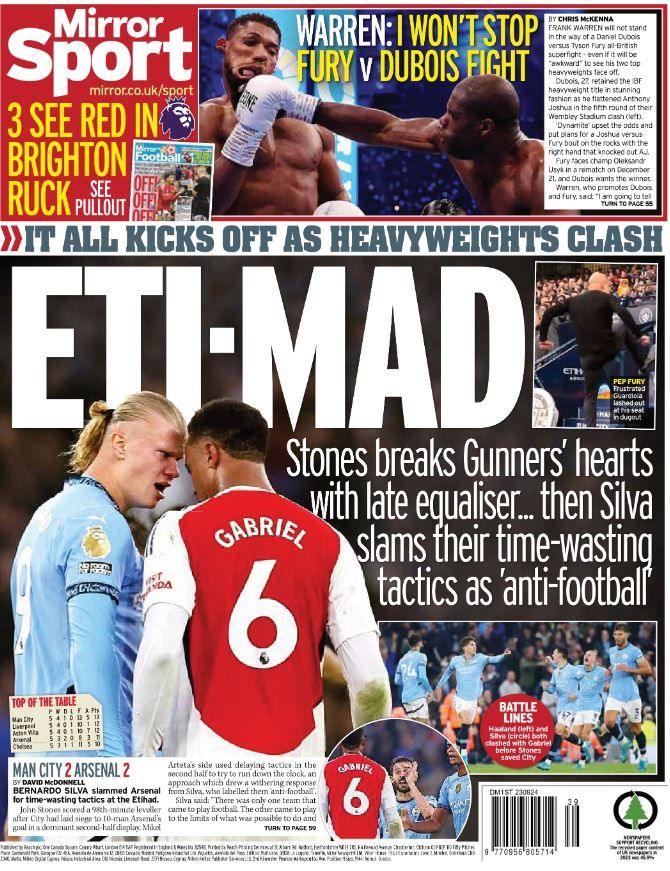 Back page of the Mirror