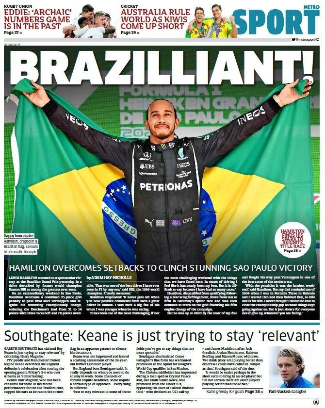 Monday's Metro sport