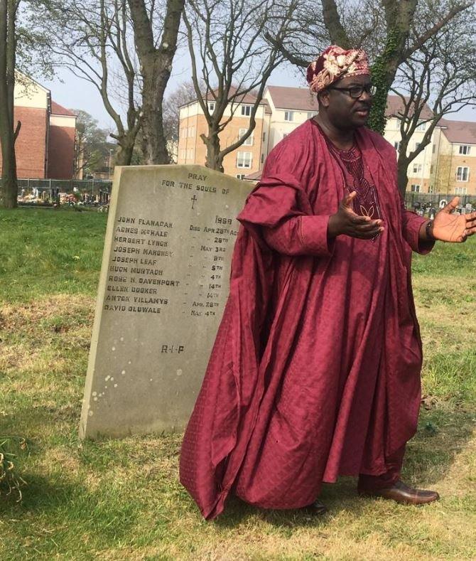 The ceremony at David Oluwale's graveside