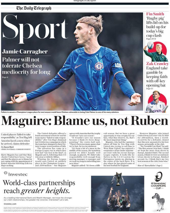 Telegraph back page