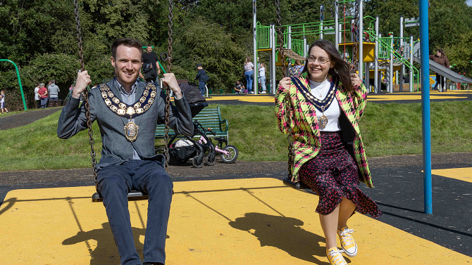 Mayor of Weston-super-Mare councillor Ciaran Cronnelly with his wife Katherine the Mayoress