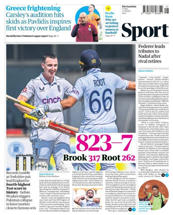 Guardian back page