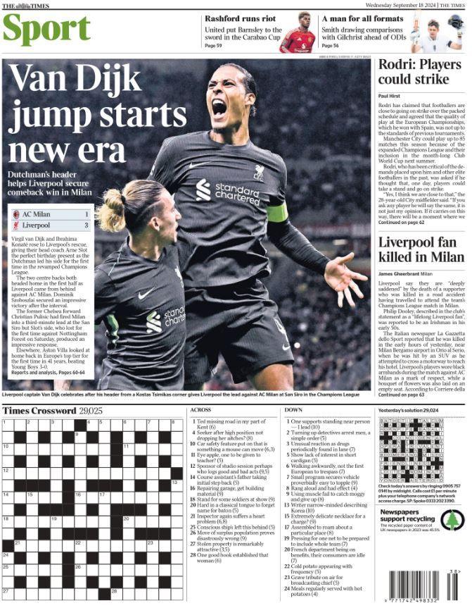 Times back page