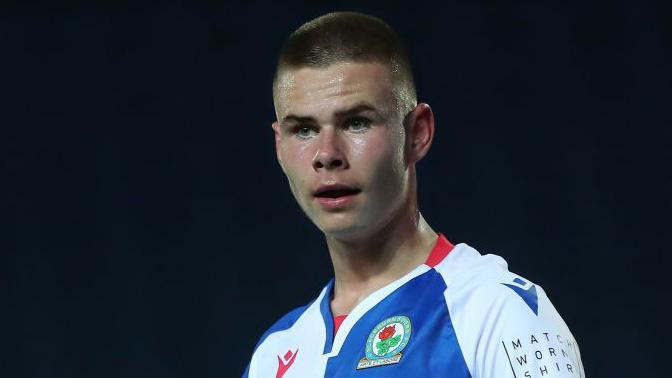 Blackburn Rovers' Jake Batty during the Carabao Cup match between Blackburn Rovers and Hartlepool United at Ewood Park, Blackburn on Wednesday 10th August 2022.