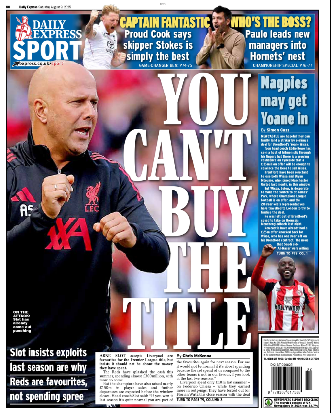 The Express back page