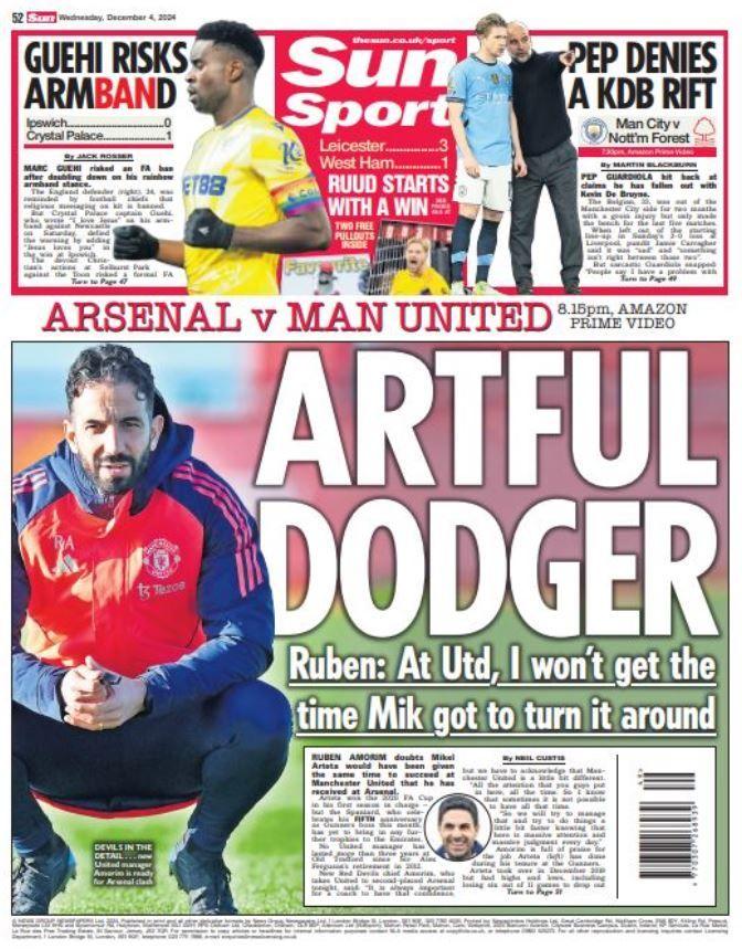 Sun back page: 'Artful dodger'