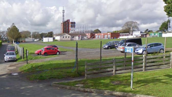 Cars parked at Noble's Park