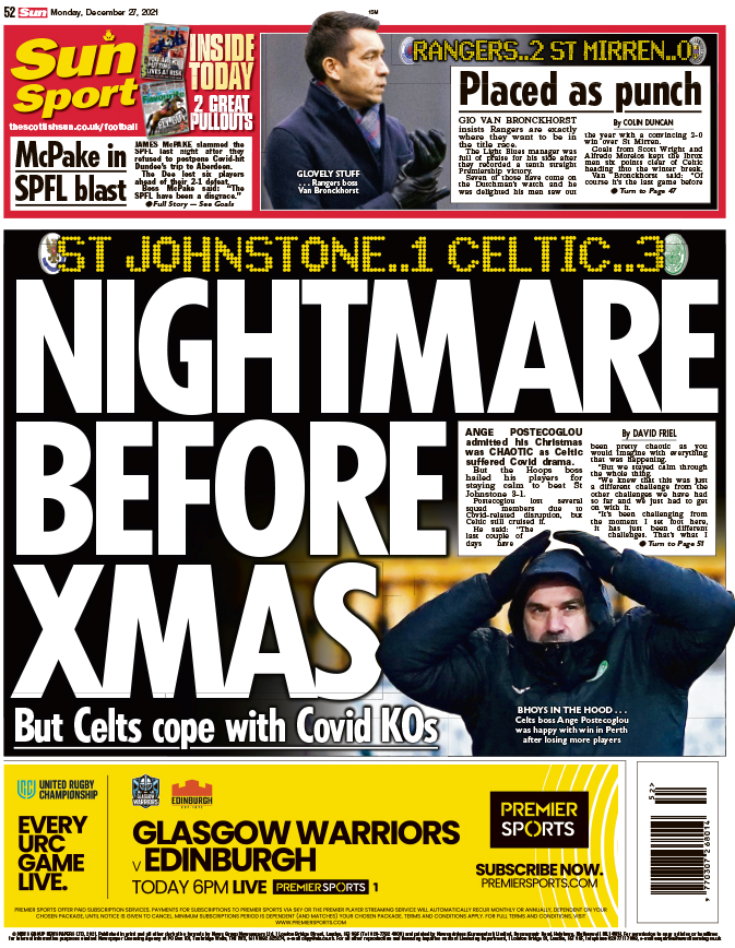 Scottish Sun back page