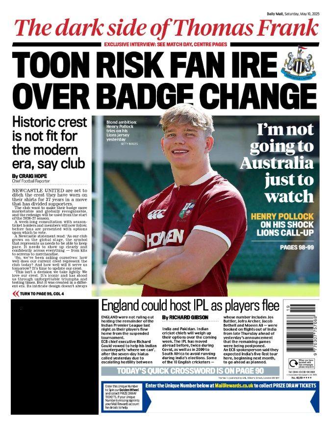 Mail back page