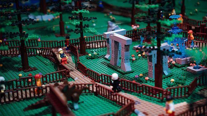 park area of the lego city