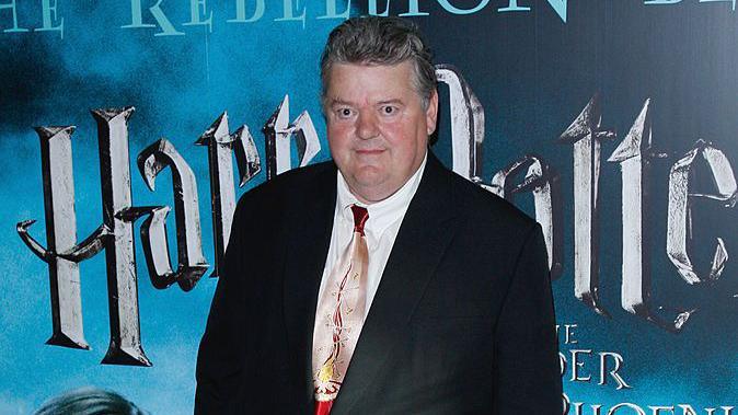 Robbie Coltrane promoting the original Harry Potter films.