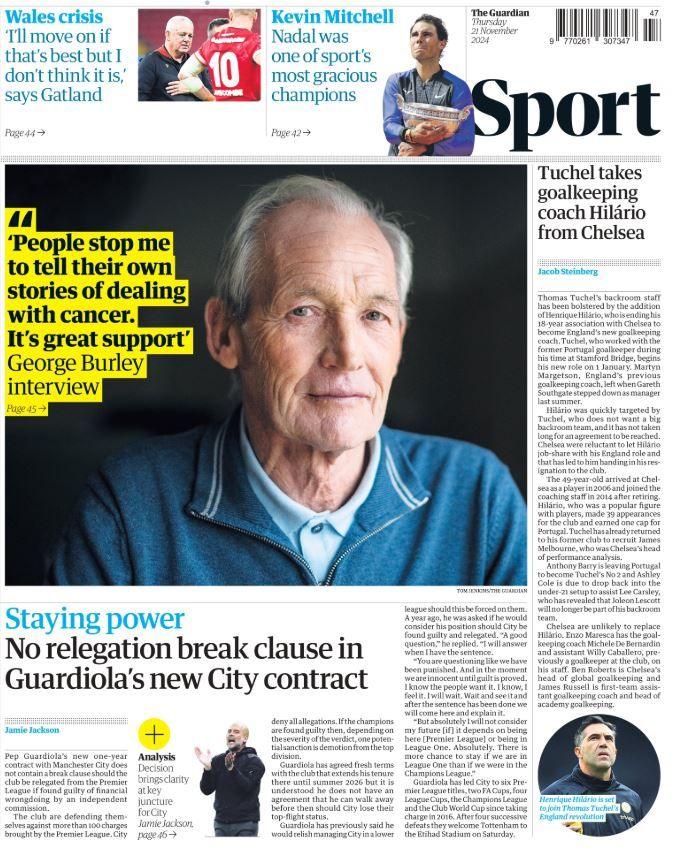 Guardian back page