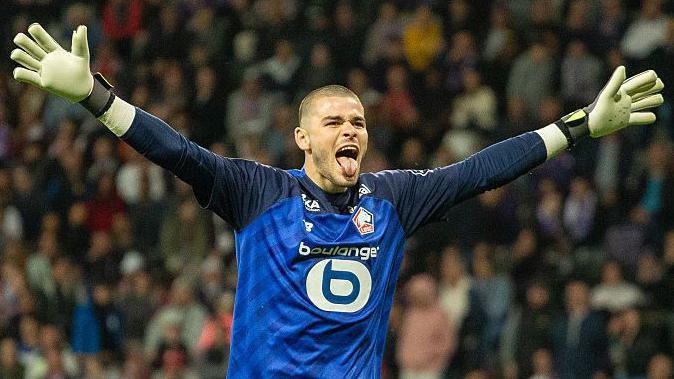 Lille goalkeeper Lucas Chevalier