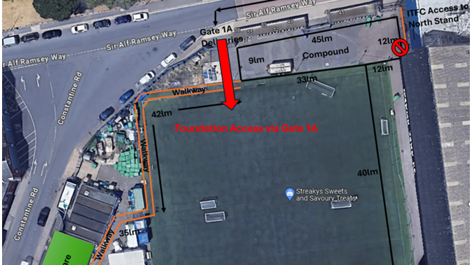 Plans for the Portman Road stadium works 