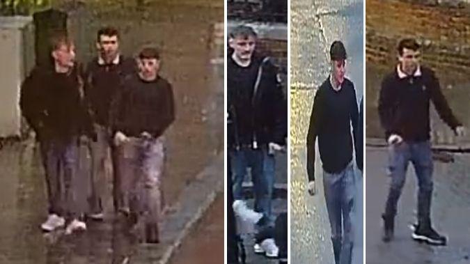 Picture of three men in images issued by Essex Police