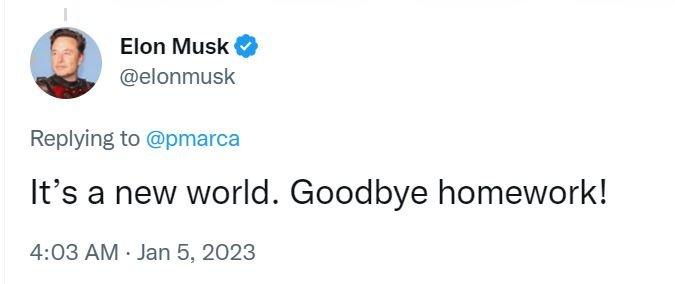 Elon musk tweet