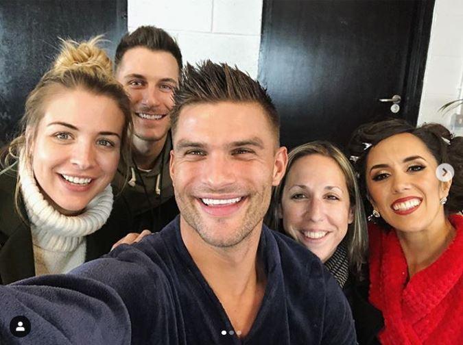 Aljaz with friends in Manchester.