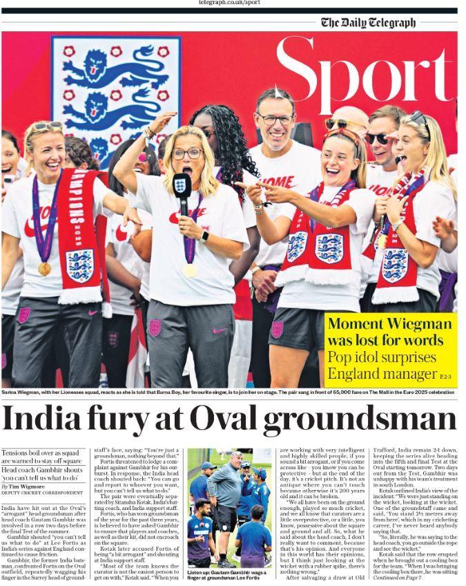 Telegraph back page