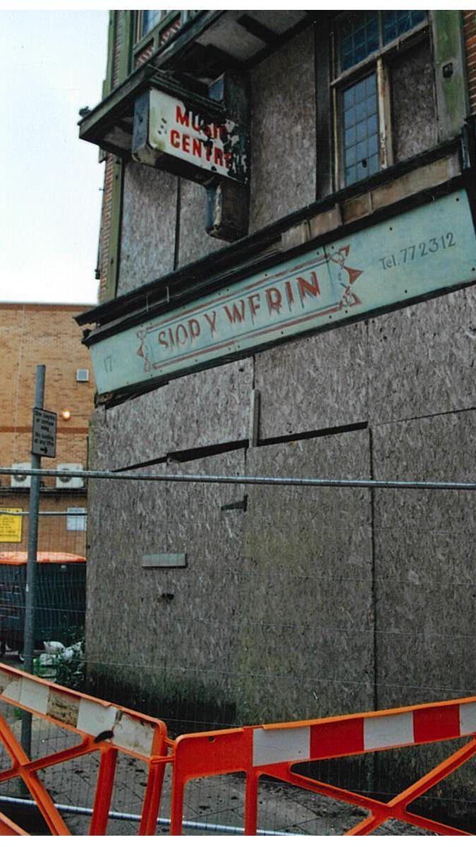 A boarded up shop in Llanelli