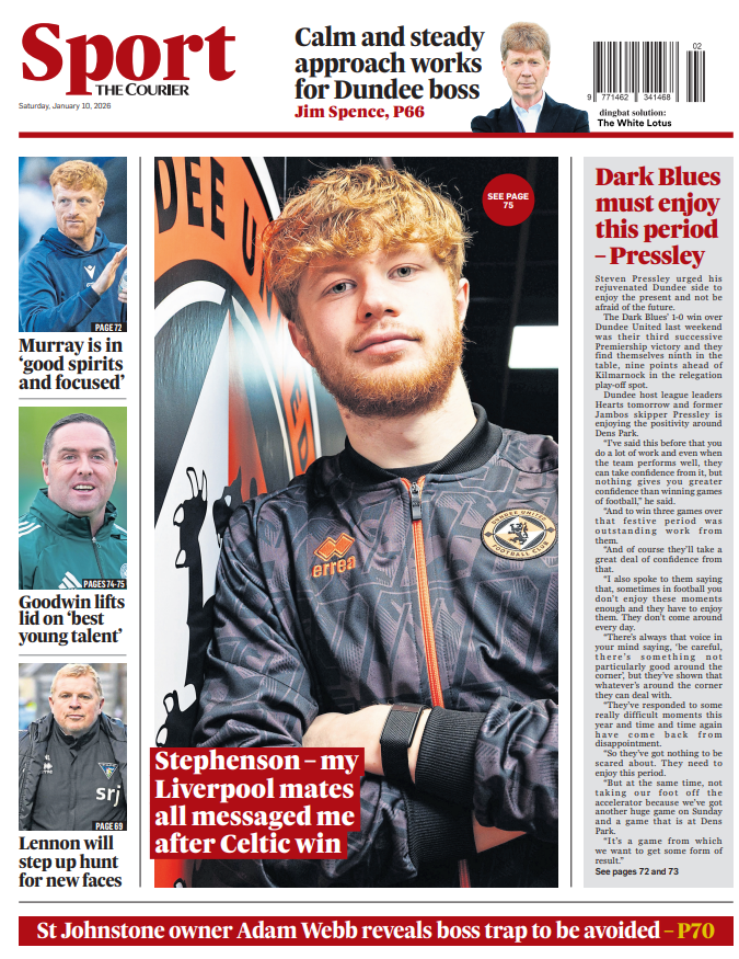 The back page of The Courier on 100126