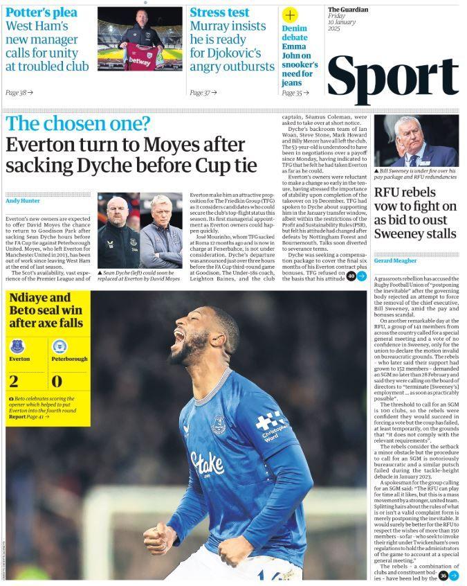 Guardian back page