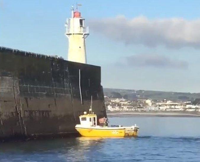 Crashed fishing vessel