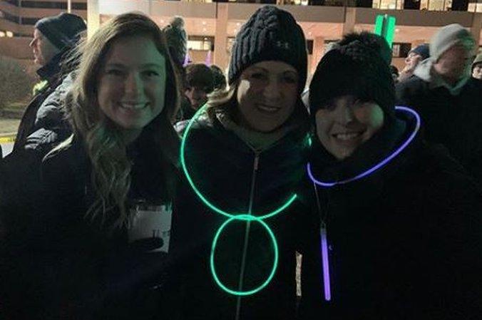 Kristin Squires and co-workers outside the Beaumont hospital