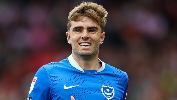 Zak Swanson in action for Portsmouth