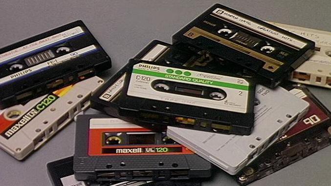 Cassette tapes on a table