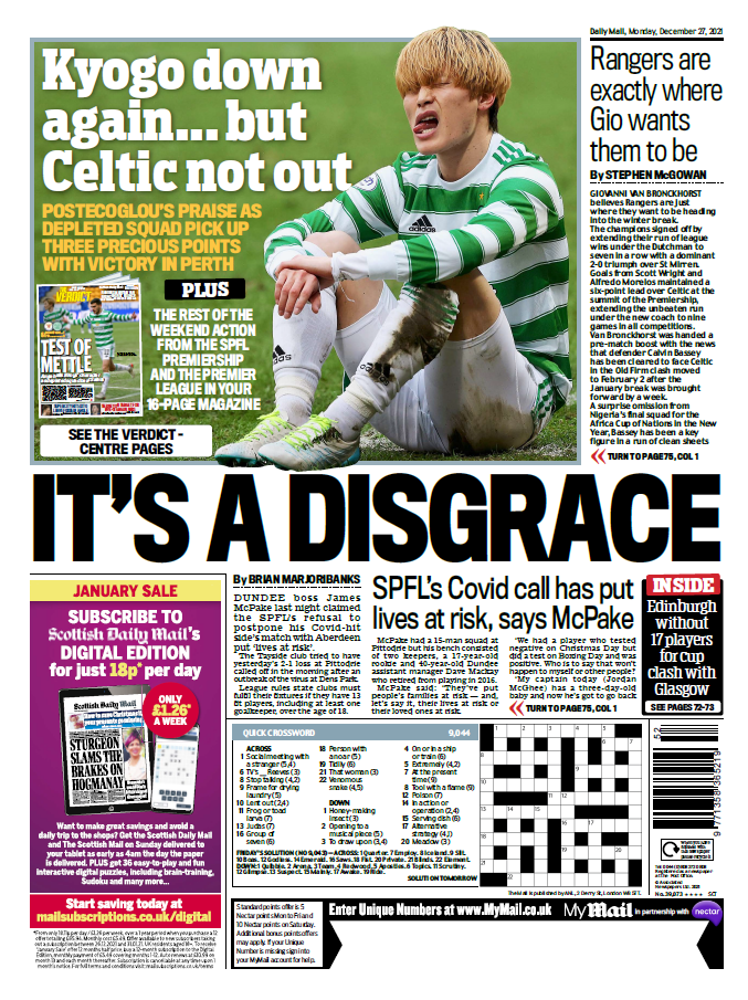 Daily Mail back page