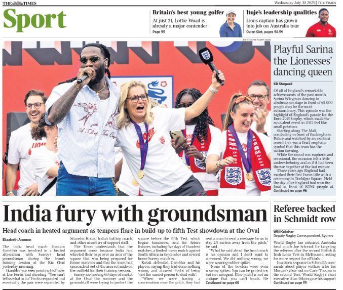 Times back page