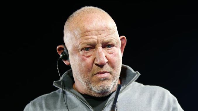 Newcastle consultant director of rugby Steve Diamond wearing a headset during their match against Saracens on 29 November