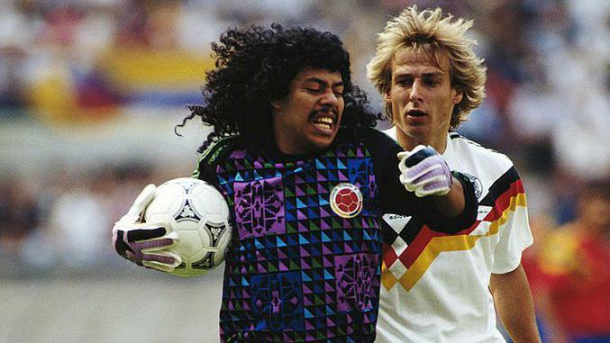 Rene Higuita and Jurgen Klinsmann
