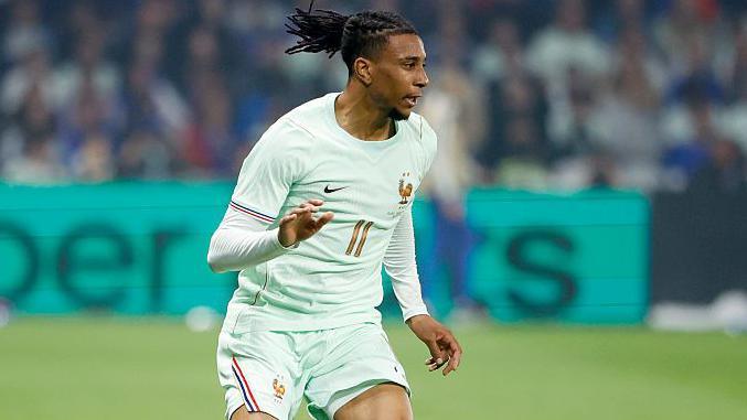 Michael Olise of France during the international friendly football match between France and Northern Ireland