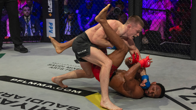 Paul Hughes fighting AJ McKee