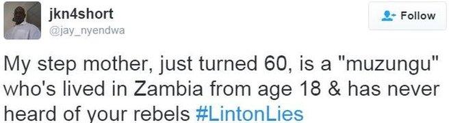 Tweet accusing Linton of getting facts wrong