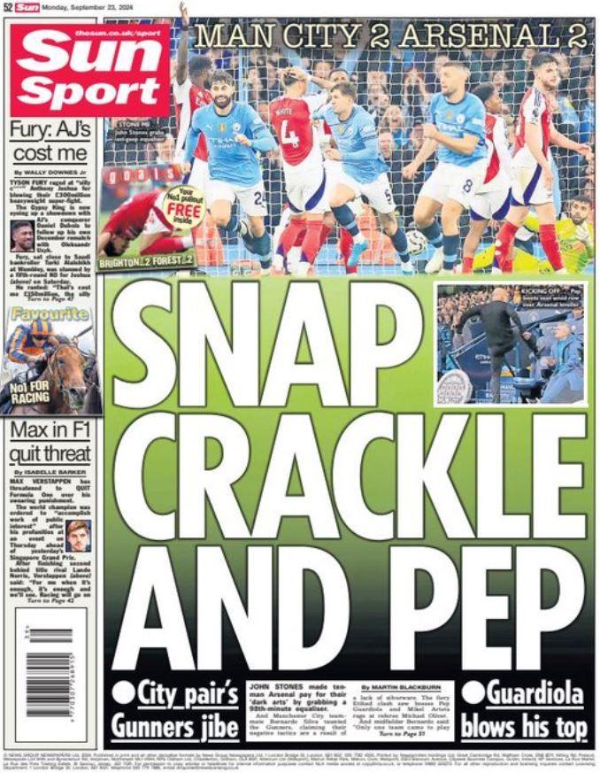 Back page of the Sun