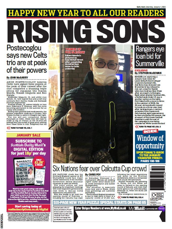 Daily Mail back page