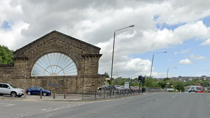 Junction of Station Road and Palace Road in Buxton, Derbyshire