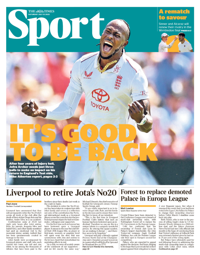 Back back of The Times