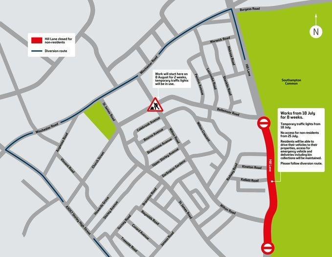 Closure details of Hill Lane