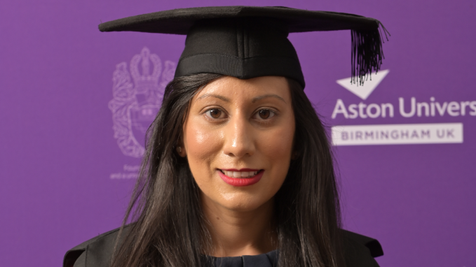 Sonia Kumar MP in graduation cap and gown