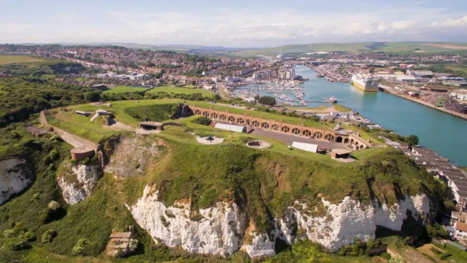 Newhaven Fort and Newhaven ferry pictured in the background