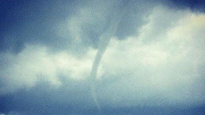 A waterspout