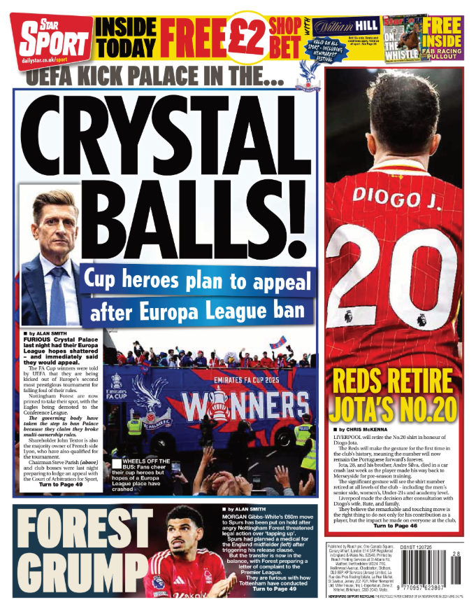 Back page of the Sport