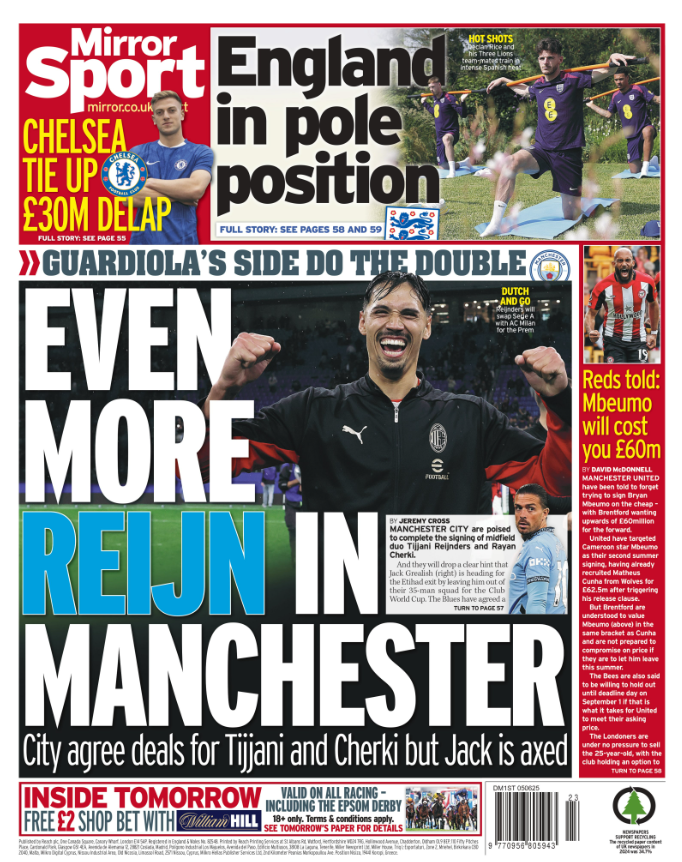 Back page of the Mirror