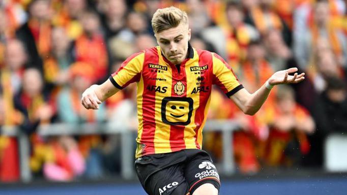 Norman Bassette in action in last season's loan in Belgium with Mechelen