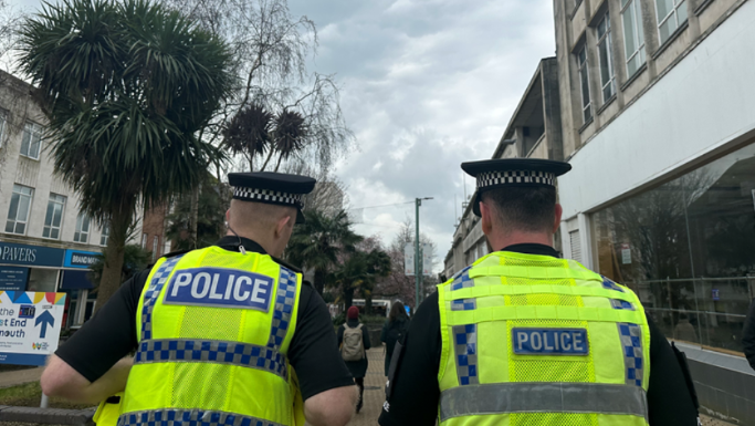 Two police officers in Plymouth