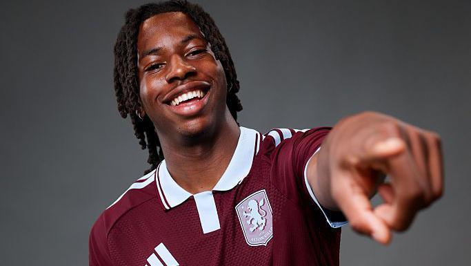 Aston Villa's Johan Manzambi 